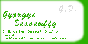 gyorgyi dessewffy business card